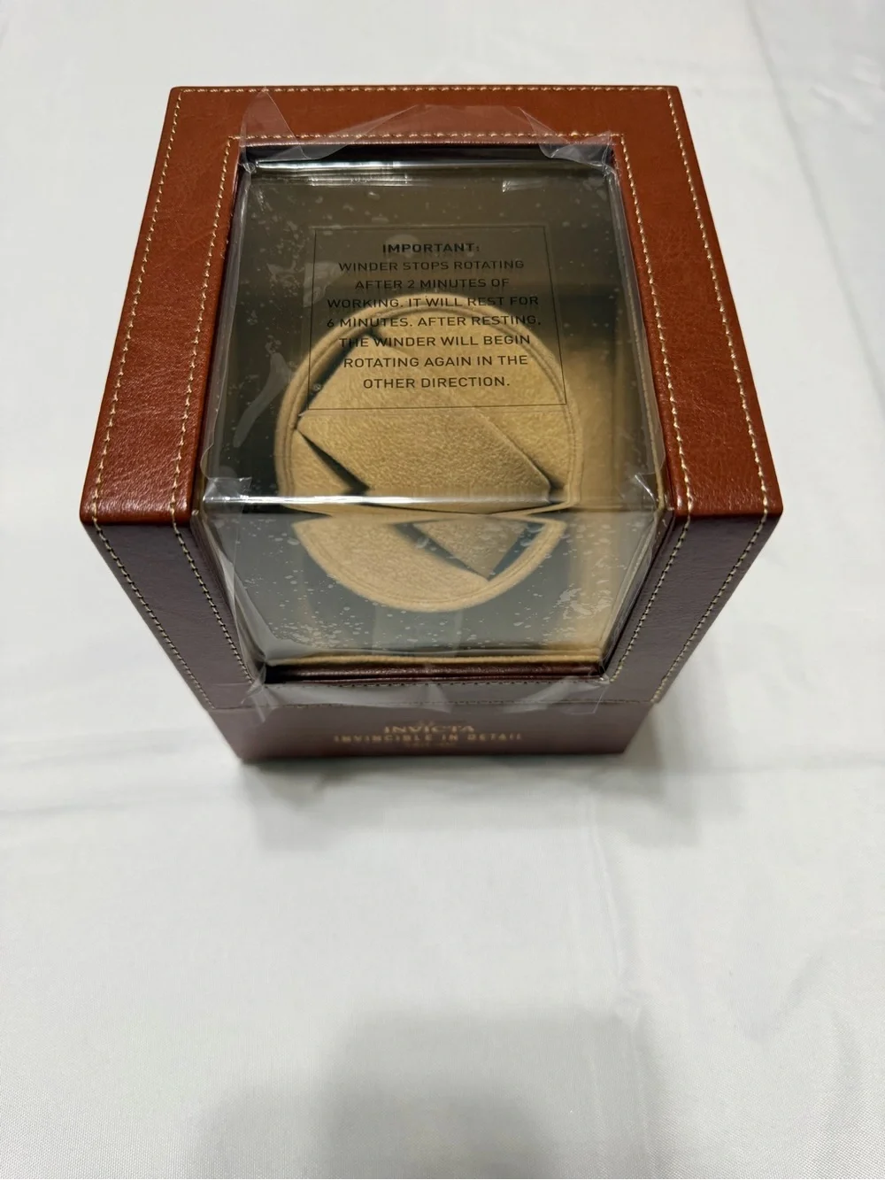 Watch Winder Display Box in Brown and Tan